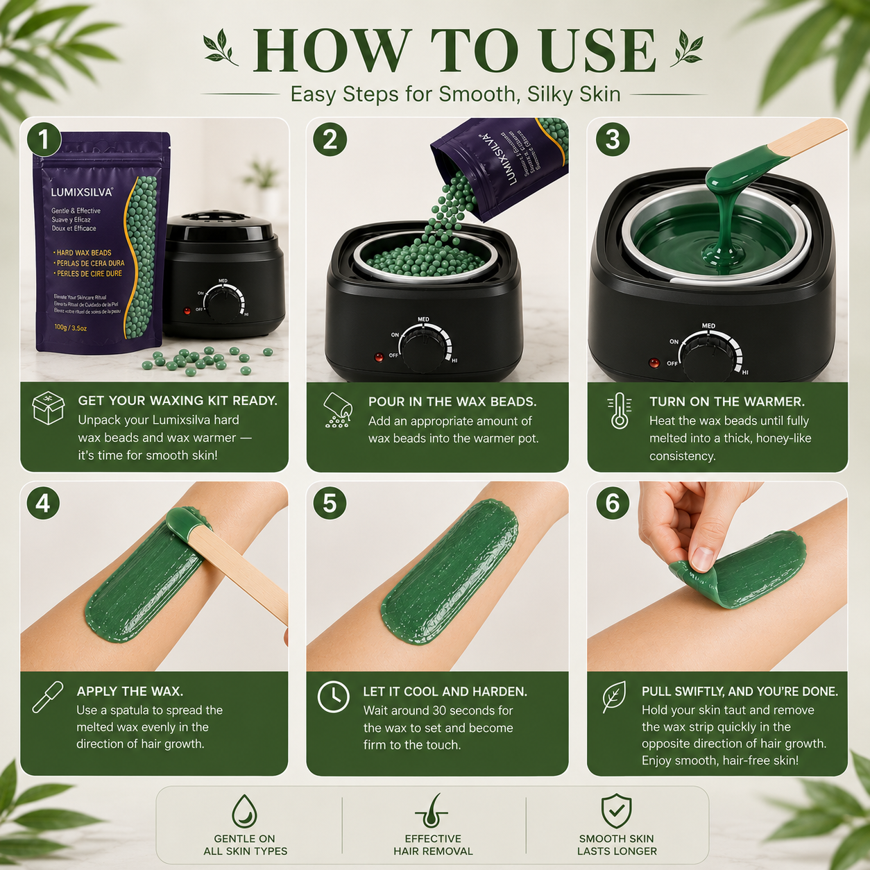 Tea Tree Hard Wax Beads for Brazilian & Bikini Waxing