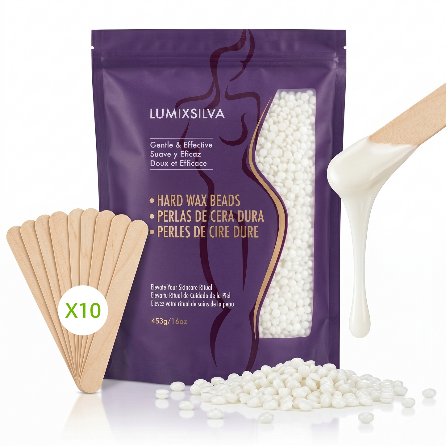 Coconut Hard Wax Beads for Bikini & Body Waxing